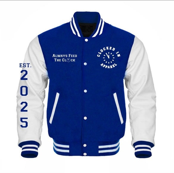 CLOCKED IN APPAREL VARSITY JACKETS