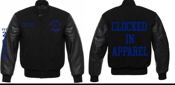 CLOCKED IN APPAREL VARSITY JACKETS