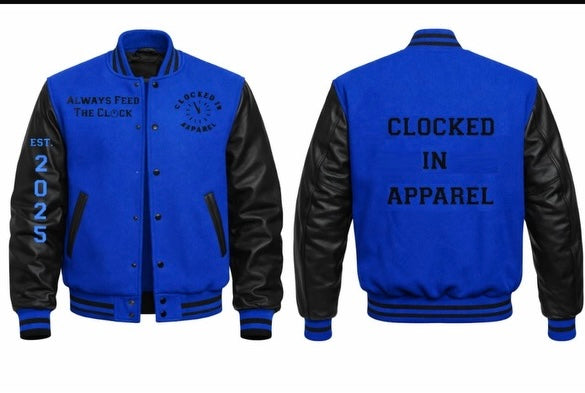 CLOCKED IN APPAREL VARSITY JACKETS