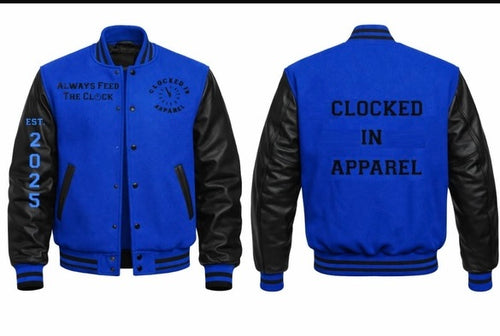 CLOCKED IN APPAREL VARSITY JACKETS